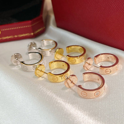 [Royal Jewellery]LOVE EARRINGS 5.7MM 2 DIAMONDS