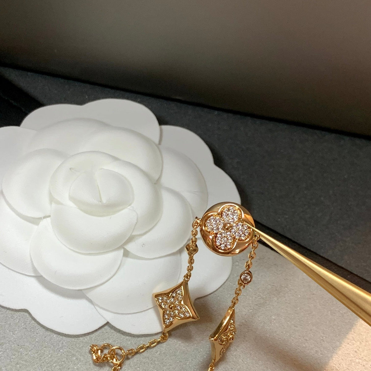 [Royal Jewellery]STAR AND SUN 4 MOTIFS GOLD DIAMONDS BRACELET