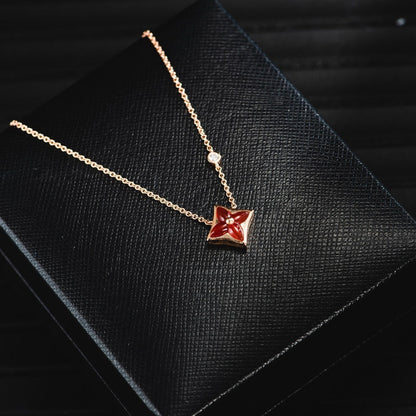 [Royal Jewellery]STAR NECKLACE PINK GOLD 1 DIAMOND