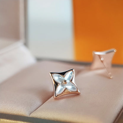 [Royal Jewellery]STAR MOP PINK GOLD EARRINGS