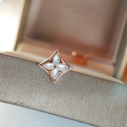 [Royal Jewellery]STAR MOP PINK GOLD EARRINGS