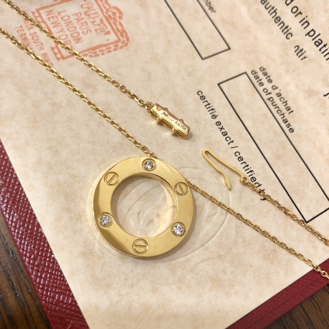 [Royal Jewellery]LOVE NECKLACE 16MM 3 DIAMONDS