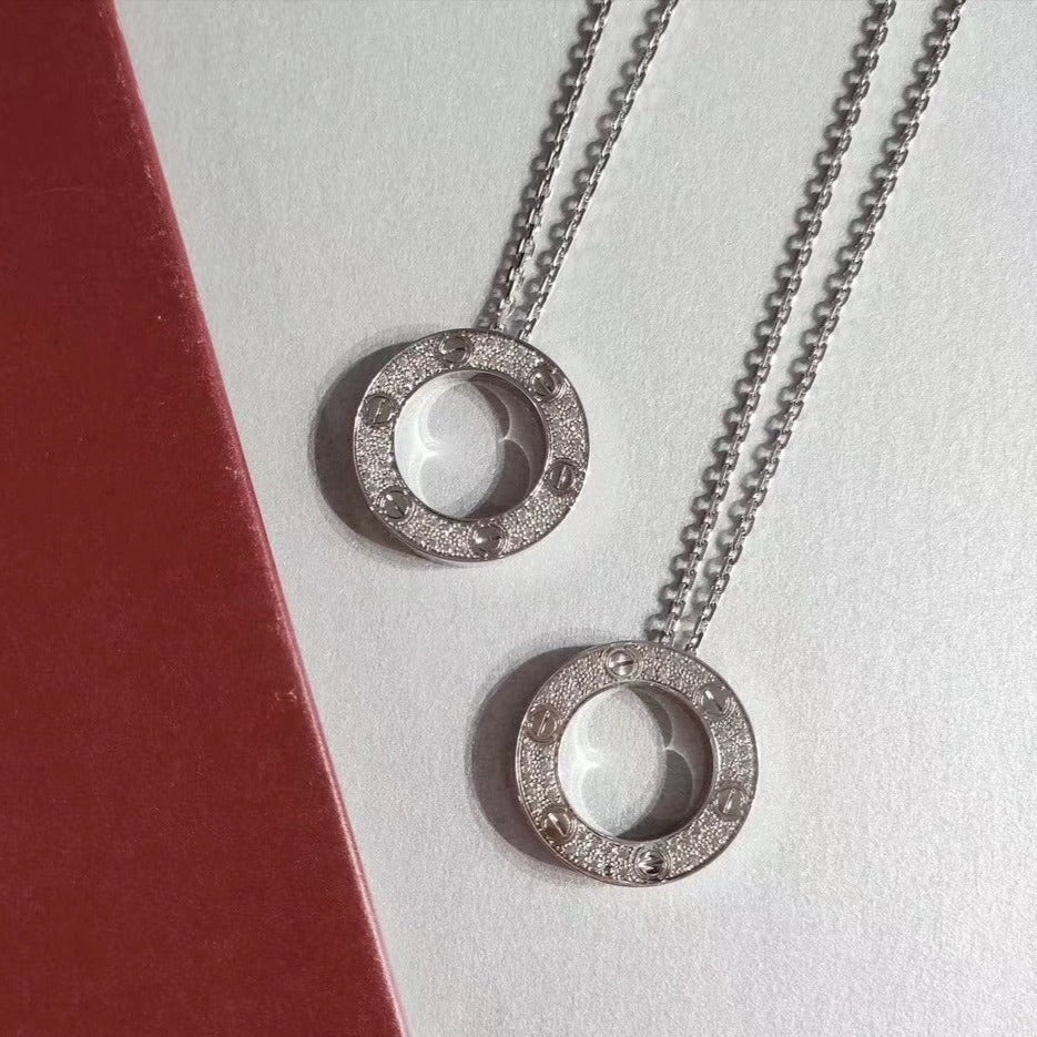 [Royal Jewellery]LOVE NECKLACE ADJUSTABLE SILVER