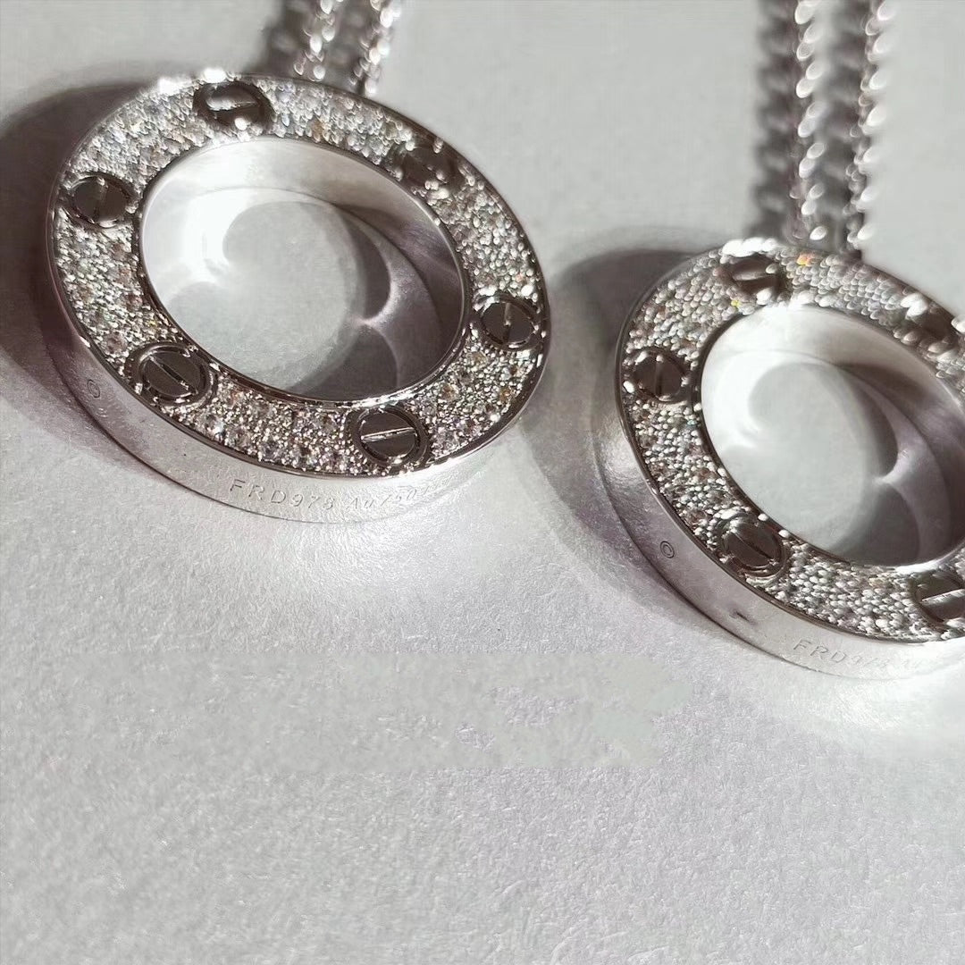 [Royal Jewellery]LOVE NECKLACE ADJUSTABLE SILVER