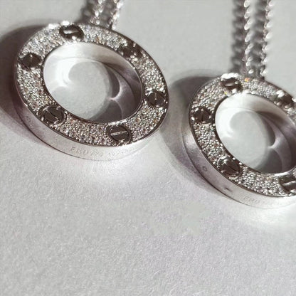 [Royal Jewellery]LOVE NECKLACE ADJUSTABLE SILVER