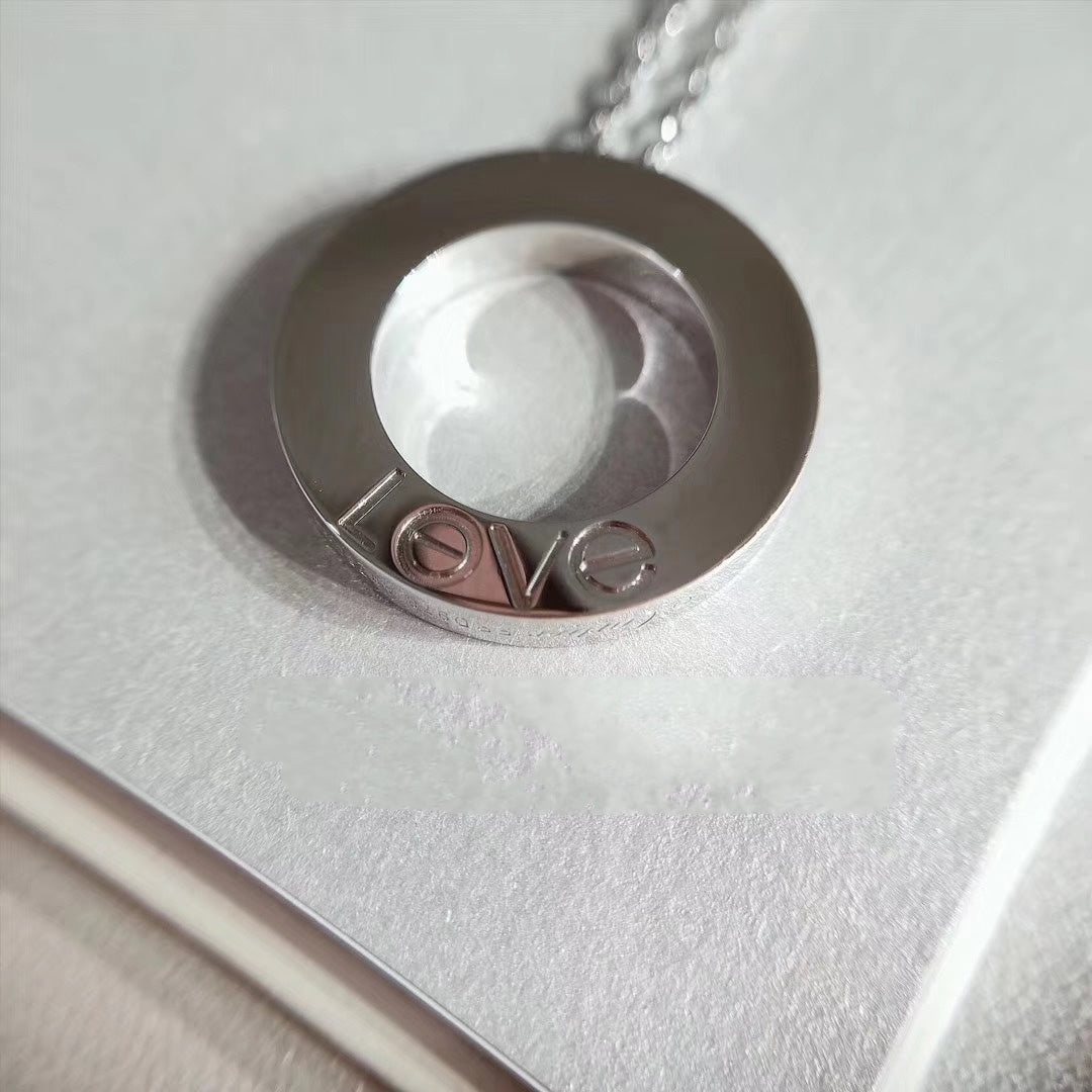 [Royal Jewellery]LOVE NECKLACE ADJUSTABLE SILVER