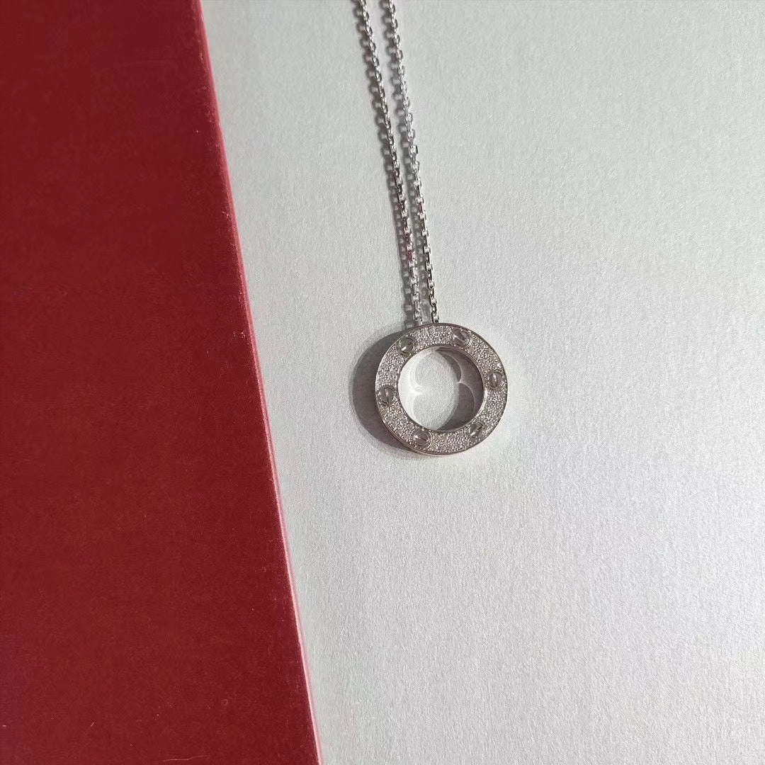 [Royal Jewellery]LOVE NECKLACE ADJUSTABLE SILVER
