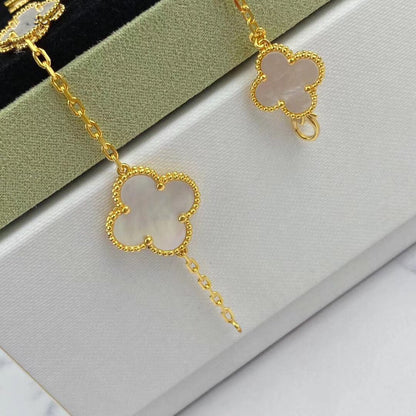 [Royal Jewellery]MAGIC CLOVER MOP GOLD BRACELET 5 MOTIFS