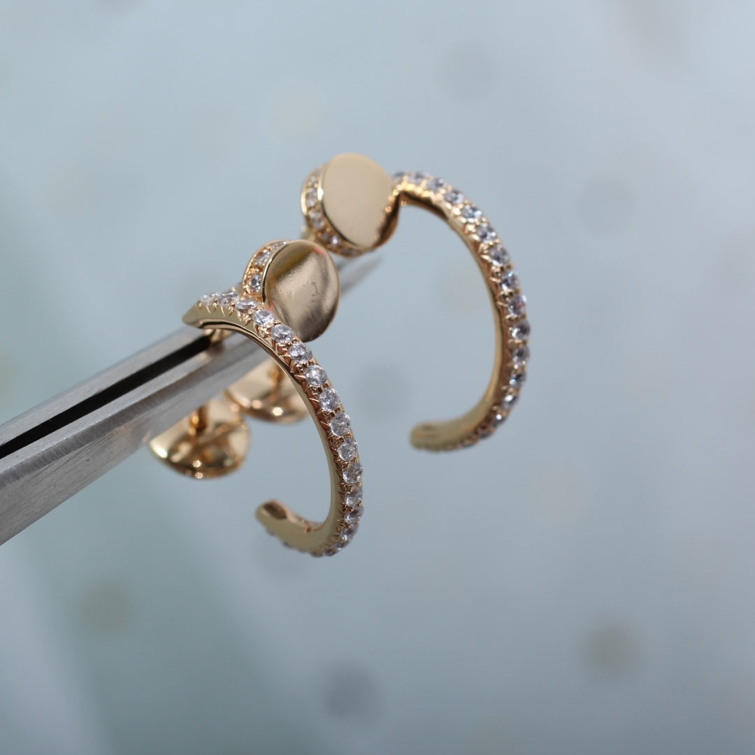 [Royal Jewellery]JUSTE EARRINGS 12.75MM PINK GOLD DIAMOND