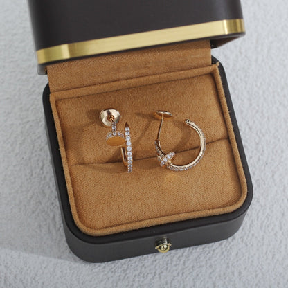 [Royal Jewellery]JUSTE EARRINGS 12.75MM PINK GOLD DIAMOND