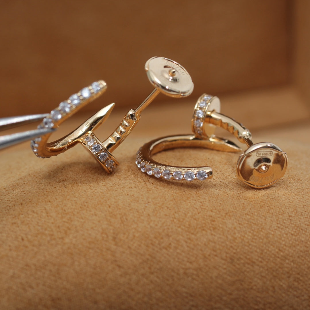 [Royal Jewellery]JUSTE EARRINGS 12.75MM PINK GOLD DIAMOND