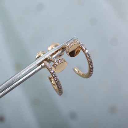 [Royal Jewellery]JUSTE EARRINGS 12.75MM PINK GOLD DIAMOND