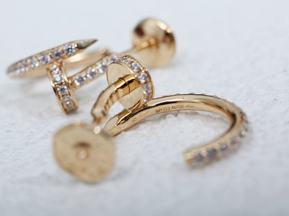[Royal Jewellery]JUSTE EARRINGS 12.75MM PINK GOLD DIAMOND