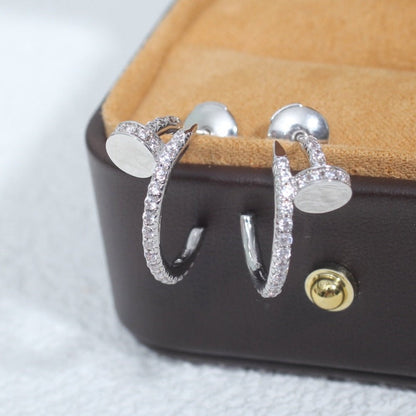 [Royal Jewellery]JUSTE EARRINGS 12.75MM SILVER DIAMOND