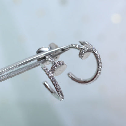 [Royal Jewellery]JUSTE EARRINGS 12.75MM SILVER DIAMOND