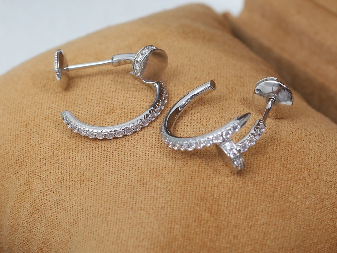 [Royal Jewellery]JUSTE EARRINGS 12.75MM SILVER DIAMOND