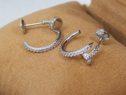 [Royal Jewellery]JUSTE EARRINGS 12.75MM SILVER DIAMOND