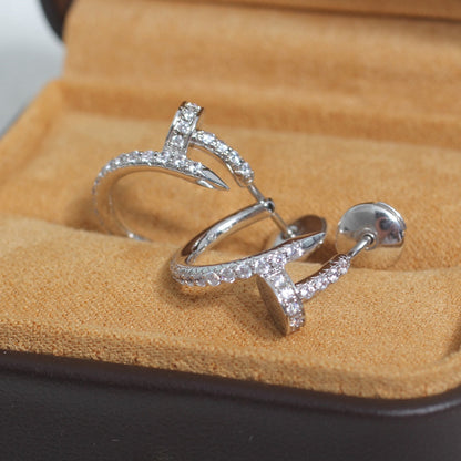 [Royal Jewellery]JUSTE EARRINGS 12.75MM SILVER DIAMOND