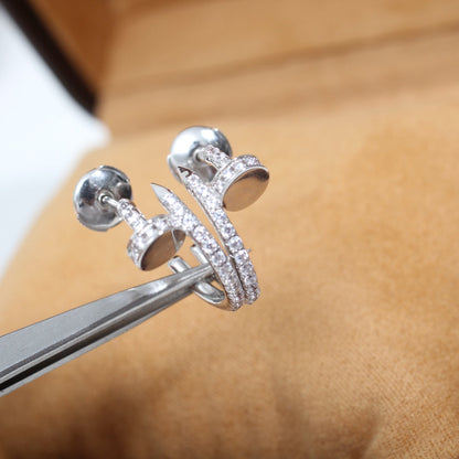 [Royal Jewellery]JUSTE EARRINGS 12.75MM SILVER DIAMOND