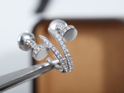 [Royal Jewellery]JUSTE EARRINGS 12.75MM SILVER DIAMOND