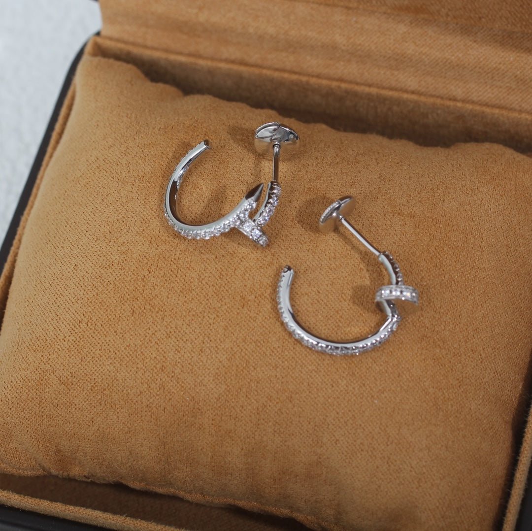 [Royal Jewellery]JUSTE EARRINGS 12.75MM SILVER DIAMOND