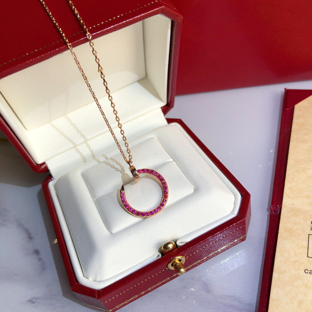 [Royal] JUSTE NECKLACE RED FULL DIAMONDS