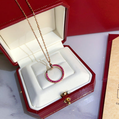 [Royal] JUSTE NECKLACE RED FULL DIAMONDS
