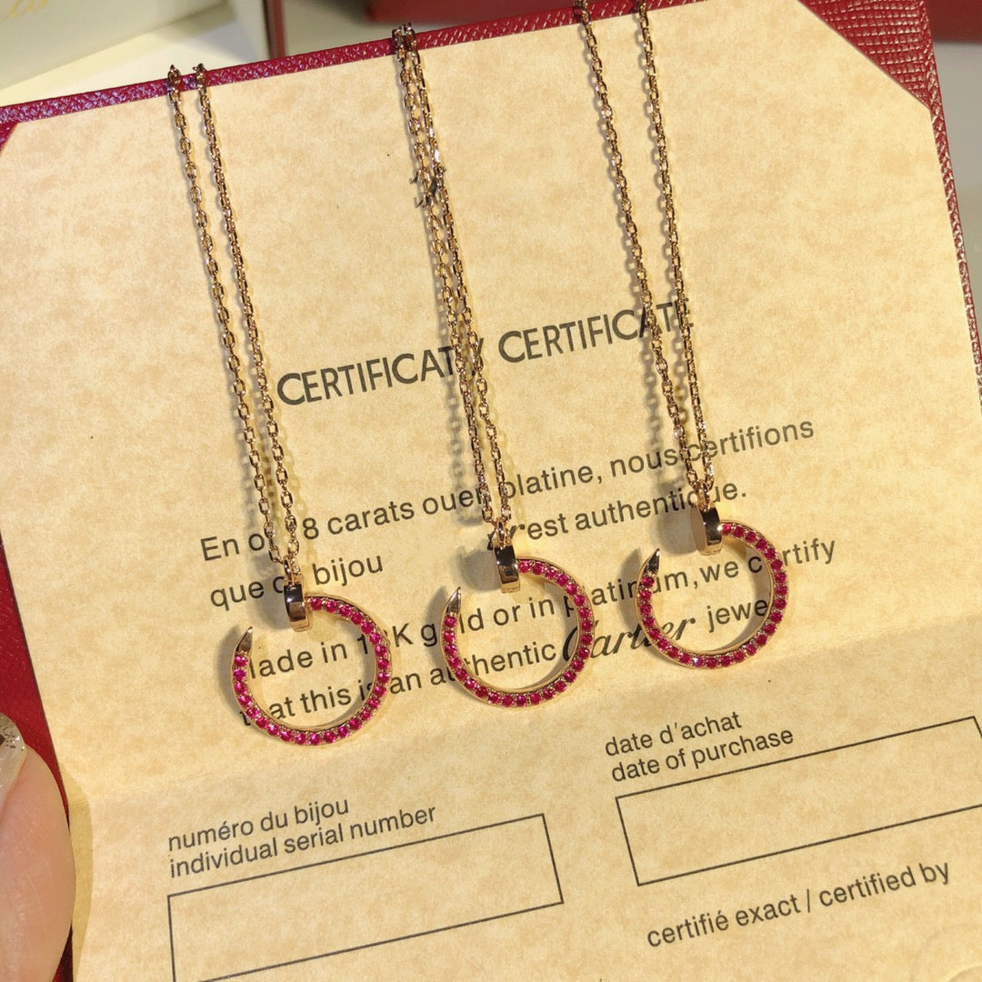 [Royal] JUSTE NECKLACE RED FULL DIAMONDS