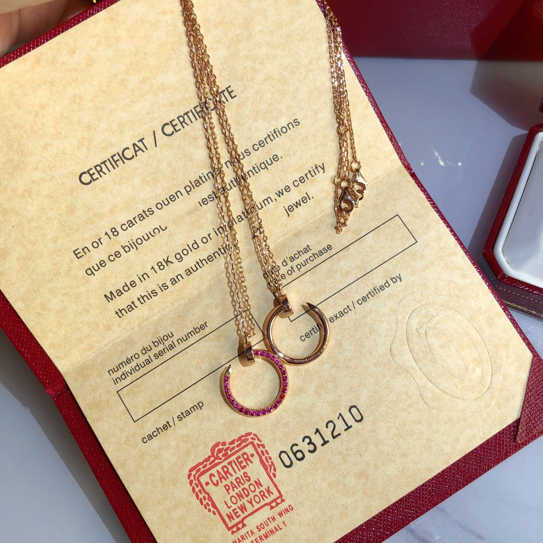 [Royal] JUSTE NECKLACE RED FULL DIAMONDS