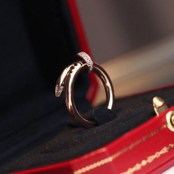 [Royal Jewellery]JUSTE RING 2.65MM PINK GOLD DIAMOND