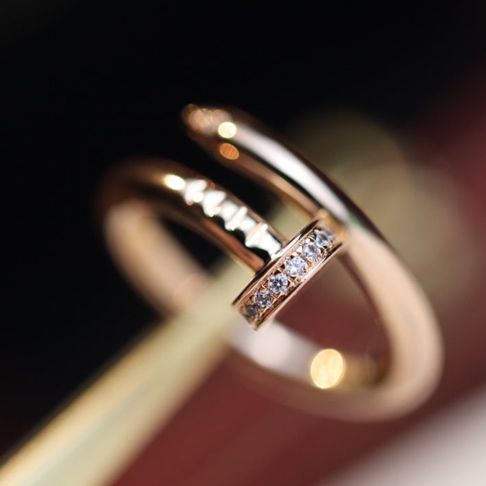 [Royal Jewellery]JUSTE RING 2.65MM PINK GOLD DIAMOND