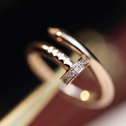 [Royal Jewellery]JUSTE RING 2.65MM PINK GOLD DIAMOND