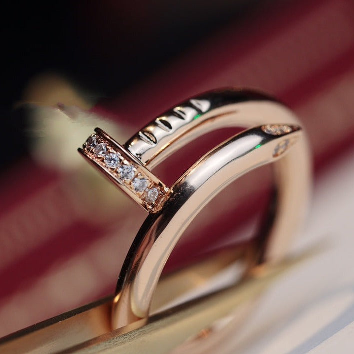 [Royal Jewellery]JUSTE RING 2.65MM PINK GOLD DIAMOND