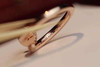 [Royal Jewellery]JUSTE RING 2.65MM PINK GOLD DIAMOND