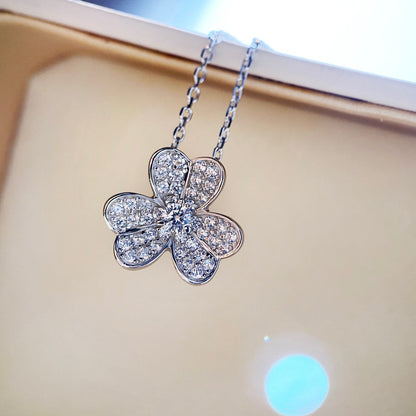 [Royal Jewellery]CLOVER DIAMOND NECKLACE SILVER