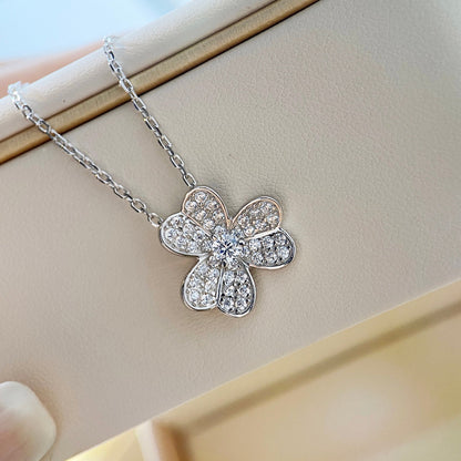 [Royal Jewellery]CLOVER DIAMOND NECKLACE SILVER