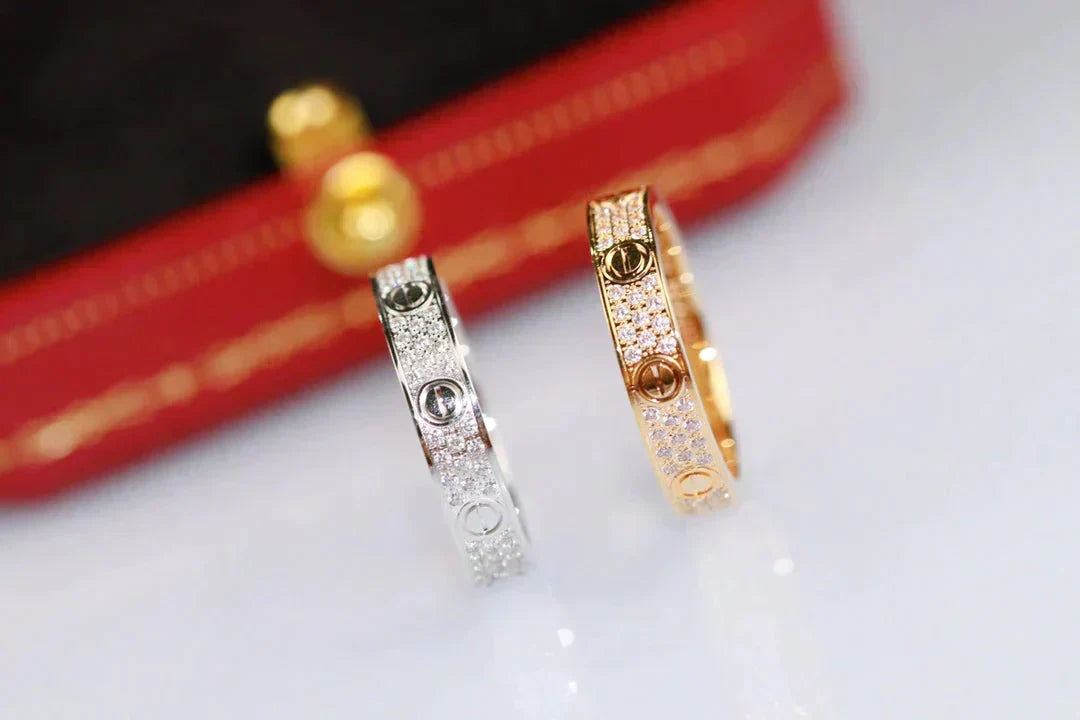 [Royal Jewellery]LOVE RING 3.6MM DIAMOND PAVED