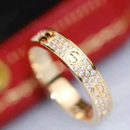 [Royal Jewellery]LOVE RING 3.6MM DIAMOND PAVED