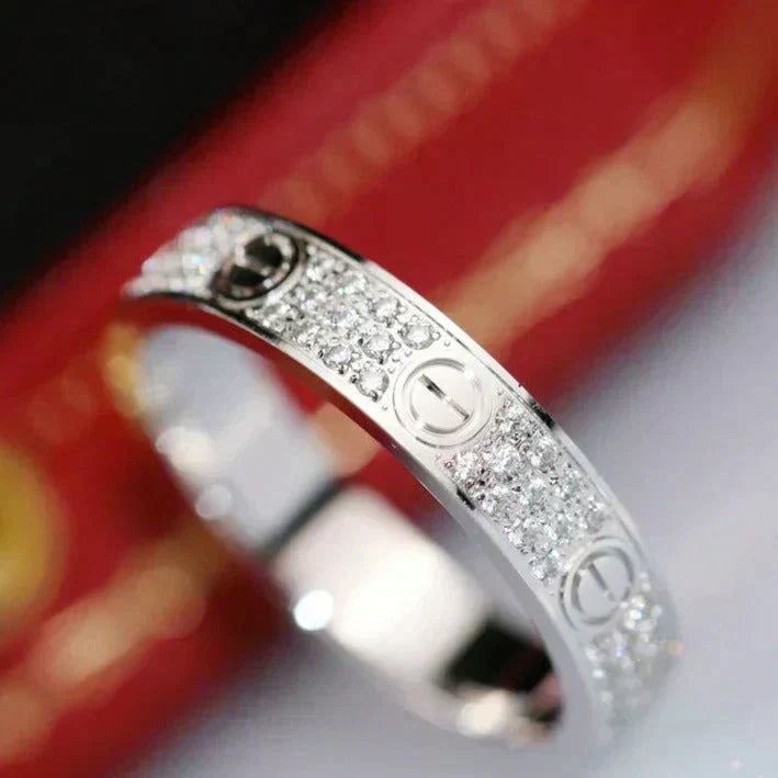 [Royal Jewellery]LOVE RING 3.6MM DIAMOND PAVED