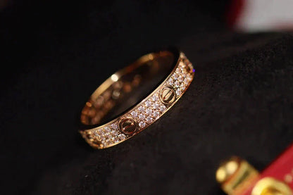 [Royal Jewellery]LOVE RING 3.6MM DIAMOND PAVED