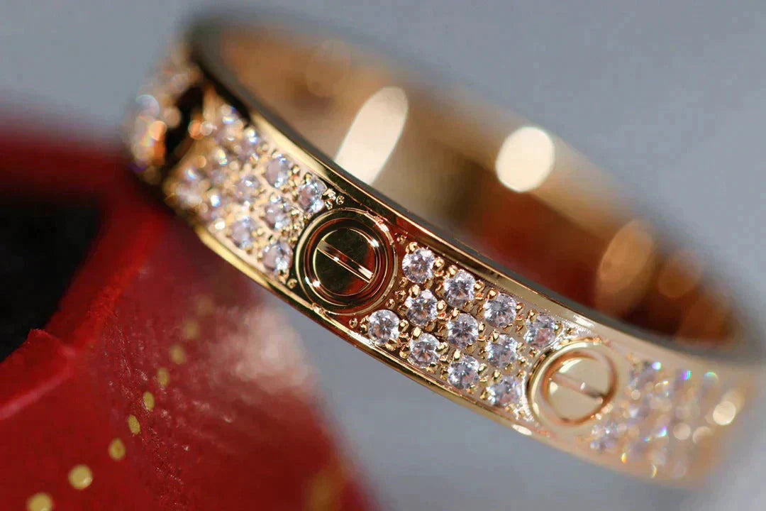 [Royal Jewellery]LOVE RING 3.6MM DIAMOND PAVED