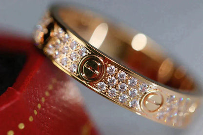 [Royal Jewellery]LOVE RING 3.6MM DIAMOND PAVED
