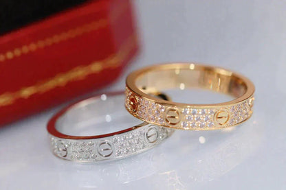 [Royal Jewellery]LOVE RING 3.6MM DIAMOND PAVED