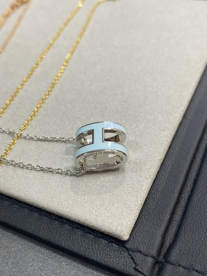 [Royal Jewellery]POP H LIGHT BLUE NECKLACE