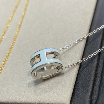 [Royal Jewellery]POP H LIGHT BLUE NECKLACE