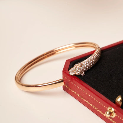 [Royal Jewellery]PANTHERE ROSE GOLD DIAMOND OPEN BRACELET