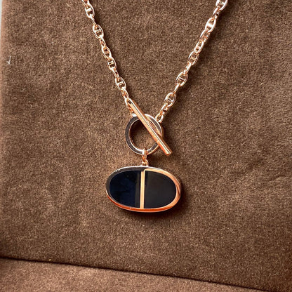 [Royal Jewellery]CHAINE VERSO BLACK CERAMIC NECKLACE