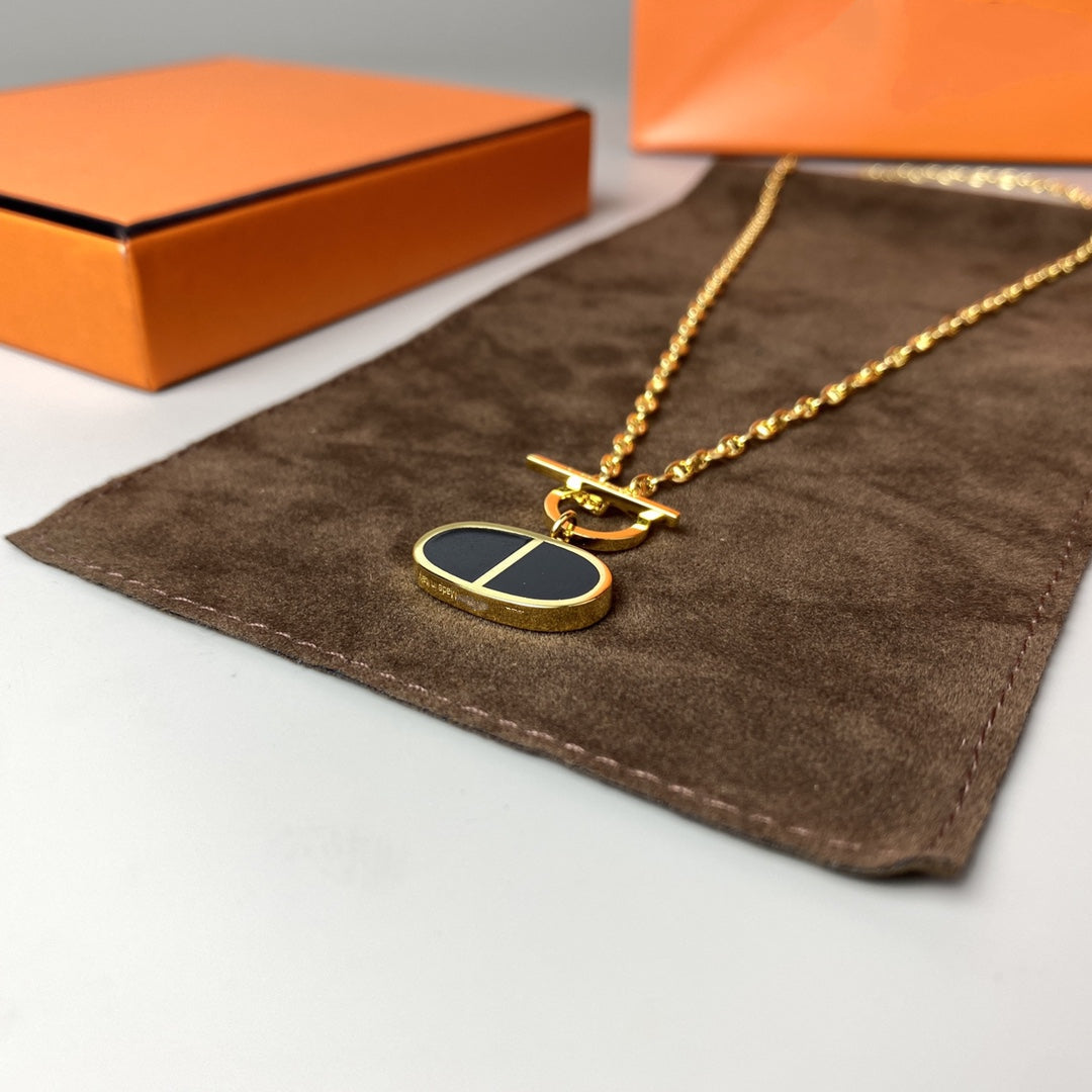 [Royal Jewellery]CHAINE VERSO BLACK CERAMIC NECKLACE