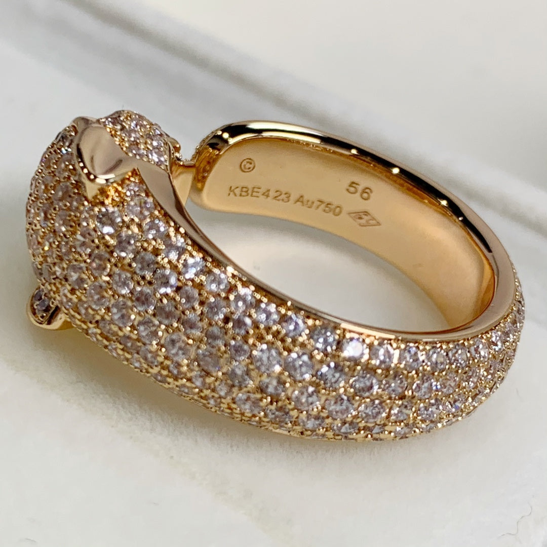 [Royal Jewellery]PANTHERE PINK GOLD DIAMOND RING