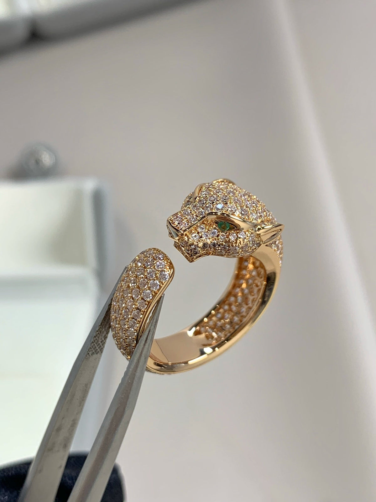 [Royal Jewellery]PANTHERE PINK GOLD DIAMOND RING
